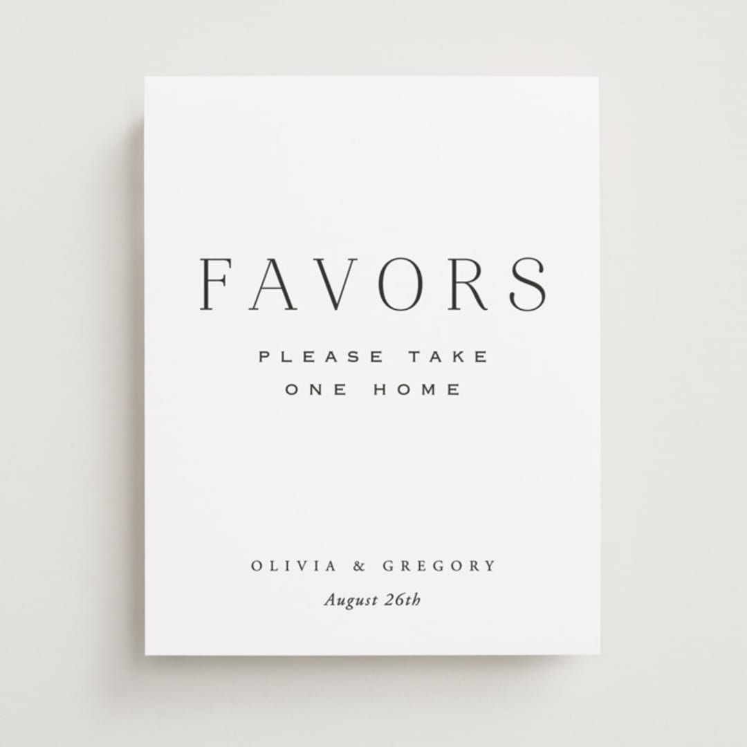 "Classy Type" - Reception Signs in Lily by Hooray Creative - Front