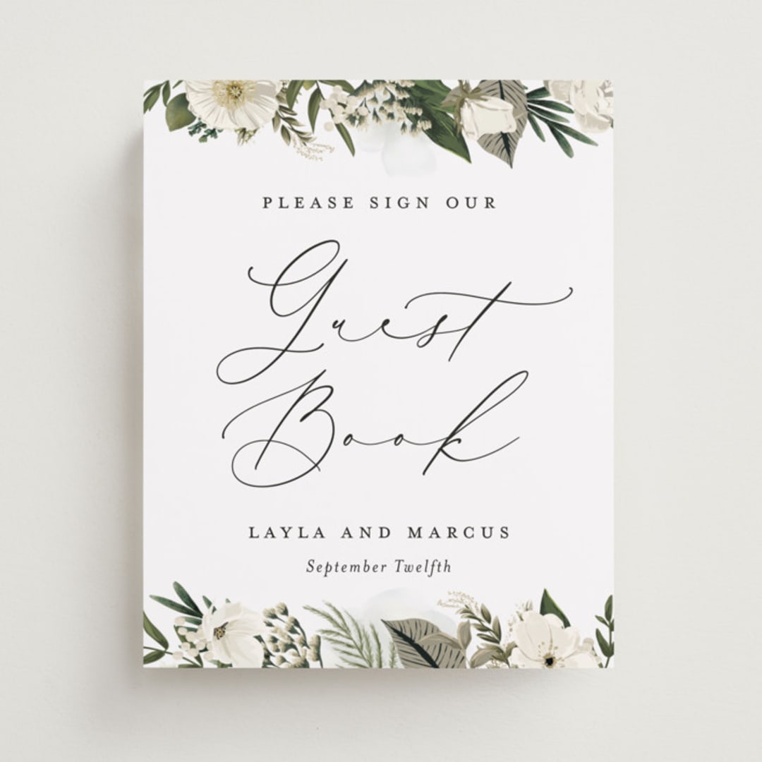 "Classic Love" - Reception Signs in Vanilla by Susan Moyal - Front