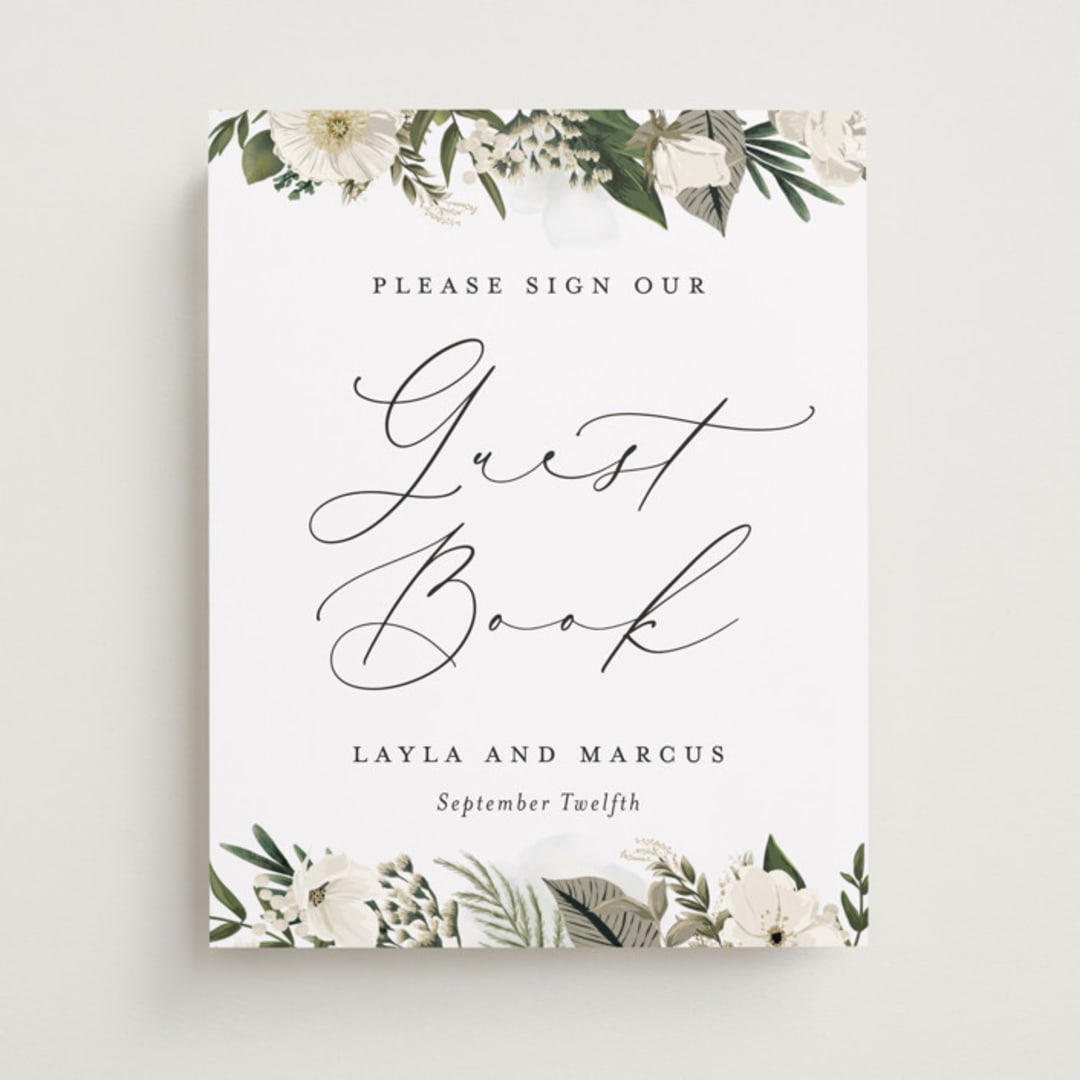 "Classic Love" - Reception Signs in Vanilla by Susan Moyal - Front