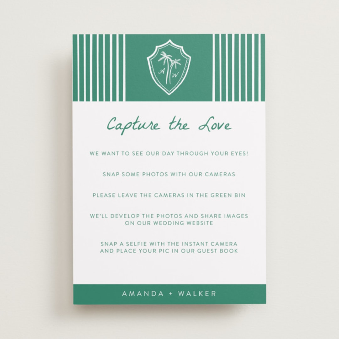 "Palm Tree Crest" - Reception Signs in Palm by Erika Firm - Front