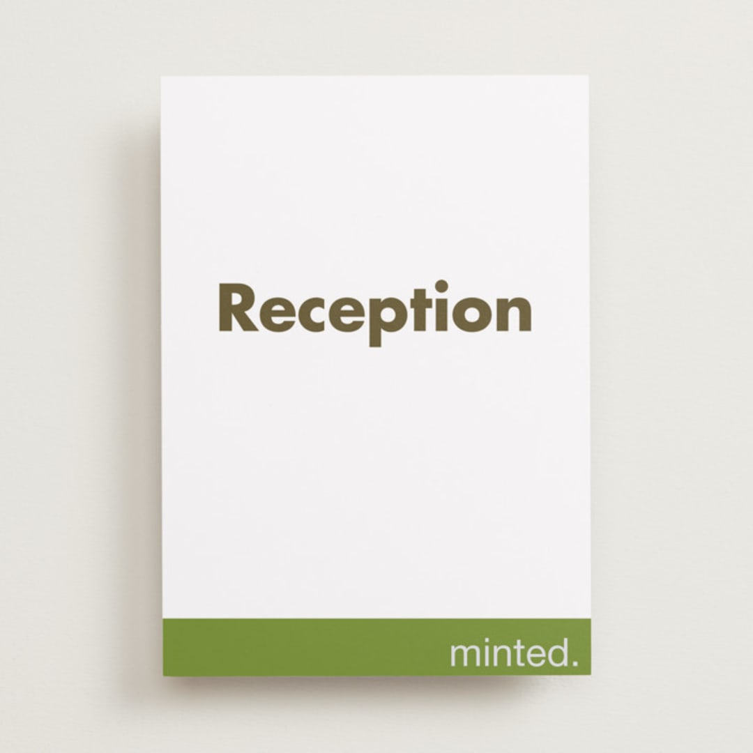 "Portrait Custom" - Reception Signs in Charcoal by Minted Custom - Front