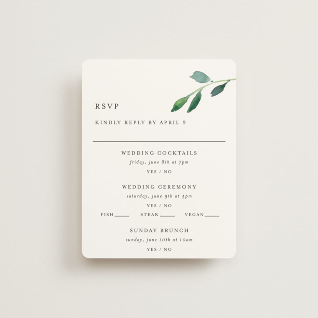 "Spring Wildflowers" - Multi-Event RSVP Cards in Floral by Mere Paper - Front
