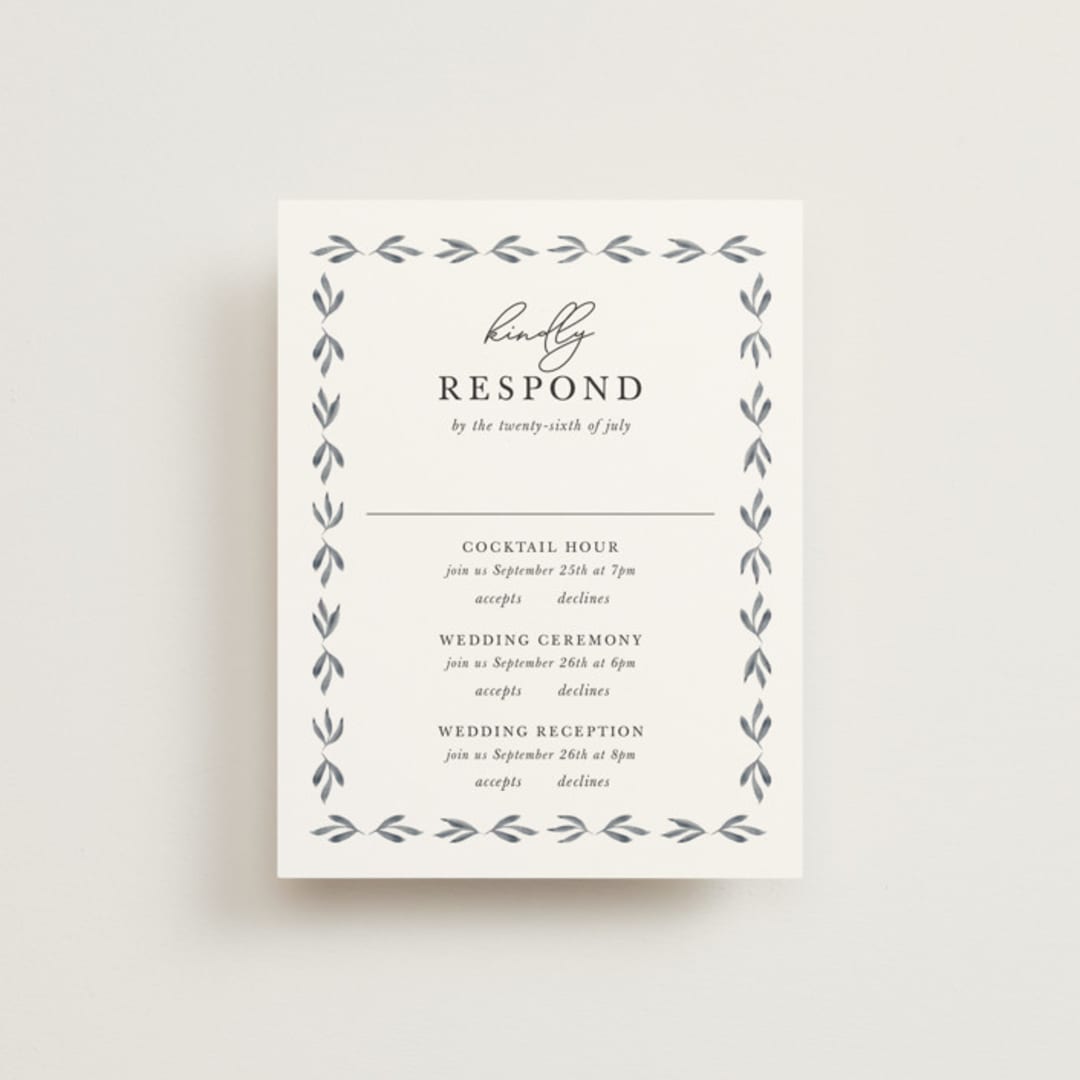 "Americana" - Multi-Event RSVP Cards in Sea by leslie hamer - Front