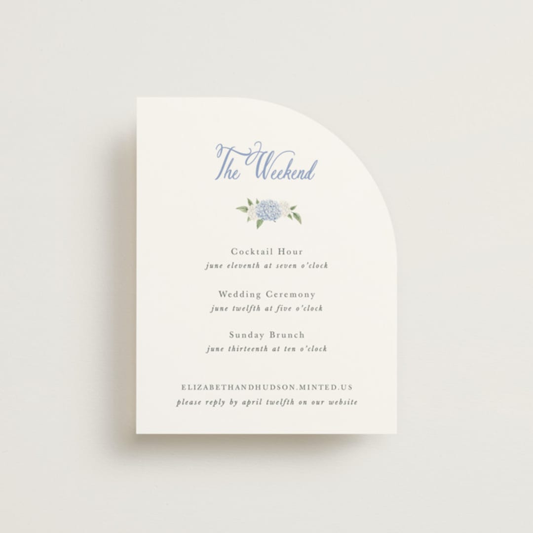 "SweetHearts" - Multi-Event RSVP Cards in Periwinkle by Design Lotus - Front