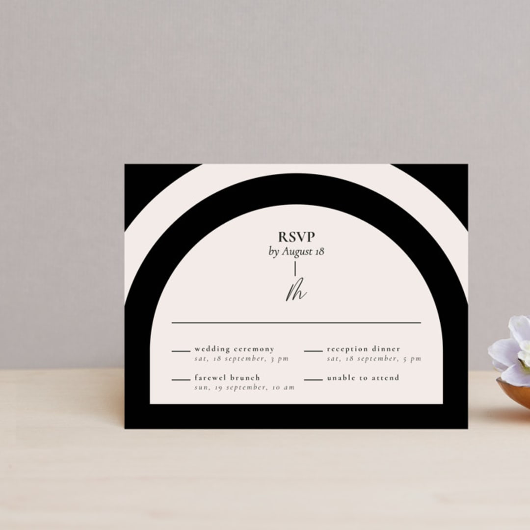 "view to behold" - Multi-Event RSVP Cards in Onyx by letterfix - Front
