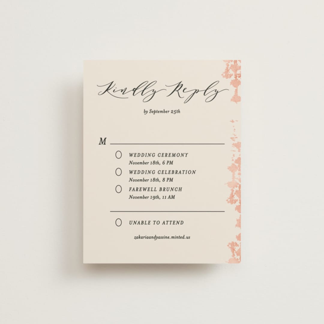 "Moroccan Jewel" - Multi-Event RSVP Cards in Sepia Sunset by Zhay Smith - Front