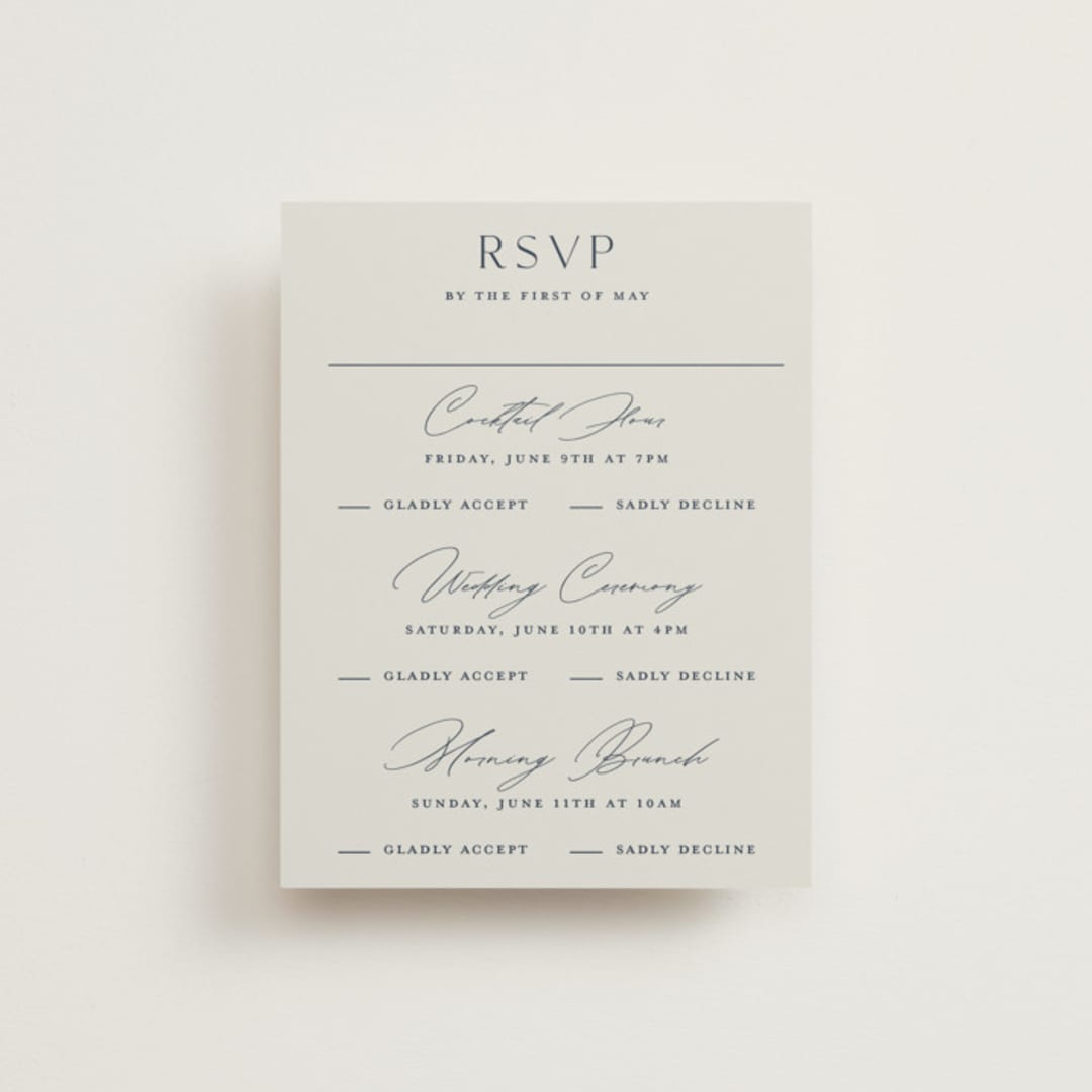 "Georgetown" - Multi-Event RSVP Cards in Oxford by Stacey Meacham - Front