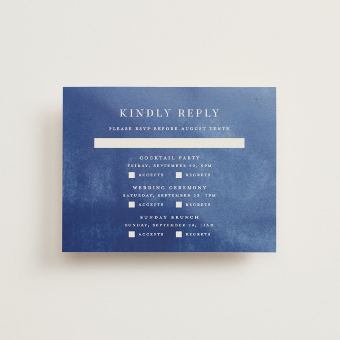 "Poppies" - Multi-Event RSVP Cards in Klein by Pati Cascino - Front