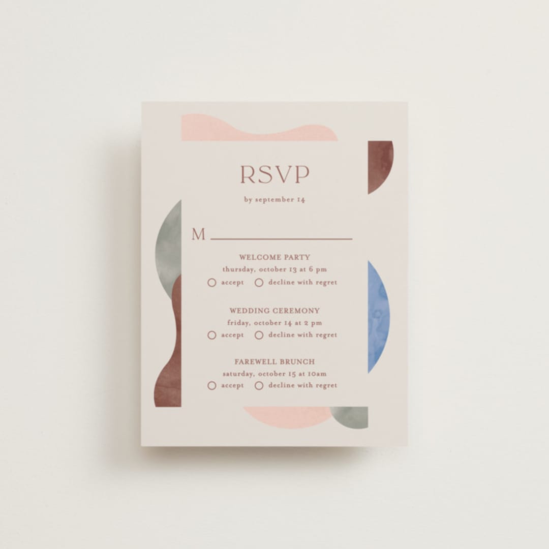 "Deconstruct" - Multi-Event RSVP Cards in Coastal by Pixel and Hank - Front