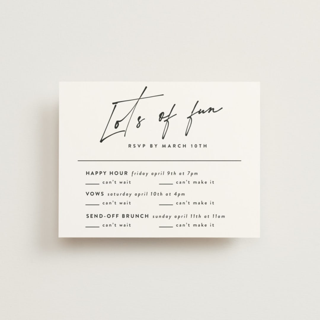 "Courthouse" - Multi-Event RSVP Cards in Midnight by Susan Brown - Front