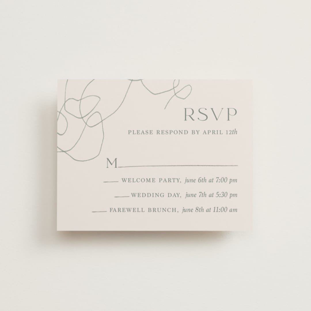"Blue Jean Baby" - Multi-Event RSVP Cards in Ocean by Chelsea Petaja - Front