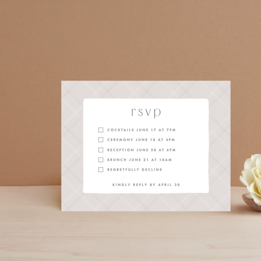 "Winter Birch" - Multi-Event RSVP Cards in Natural by Melanie Severin - Front