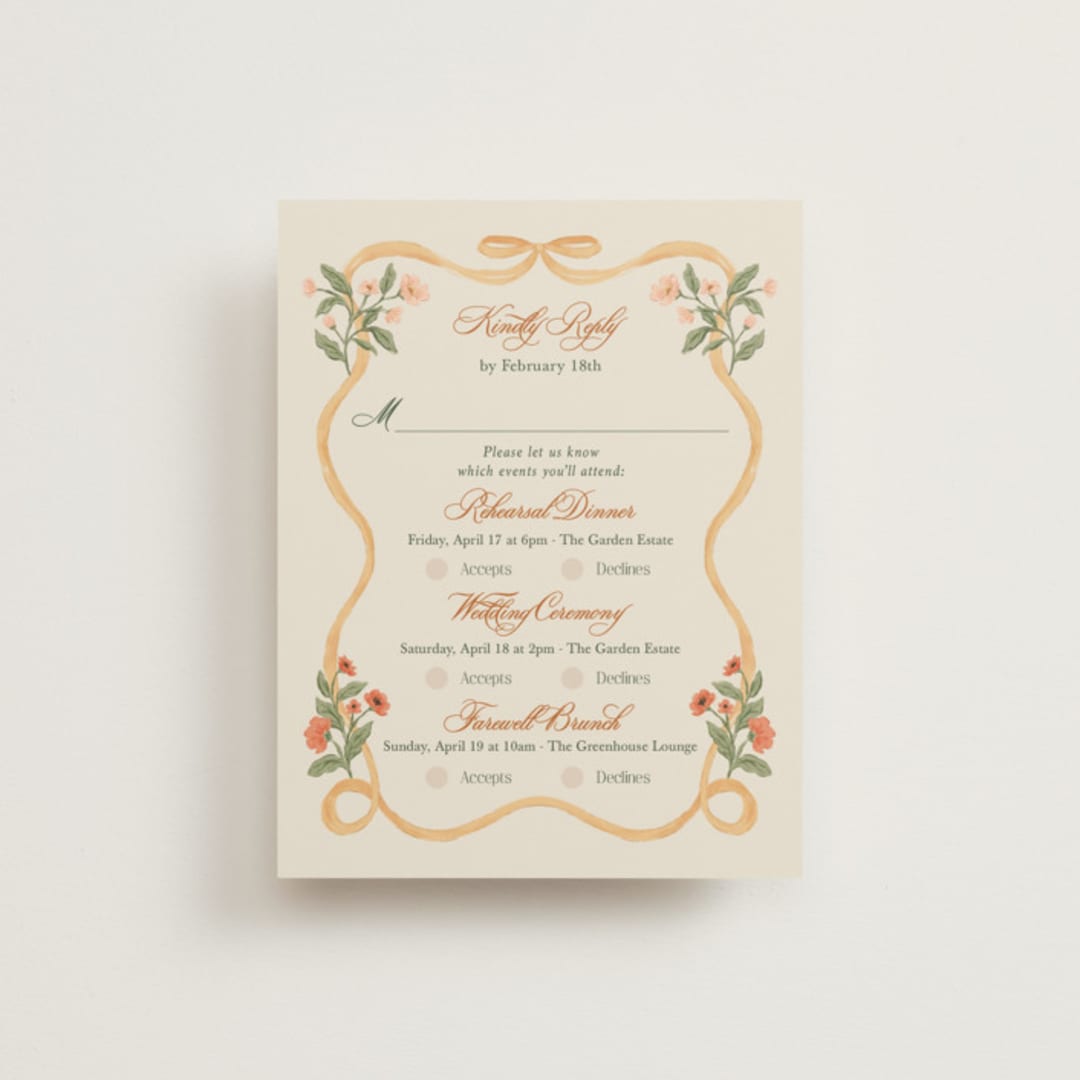 "Garden Heirloom" - Multi-Event RSVP Cards in Garden by Elly - Front