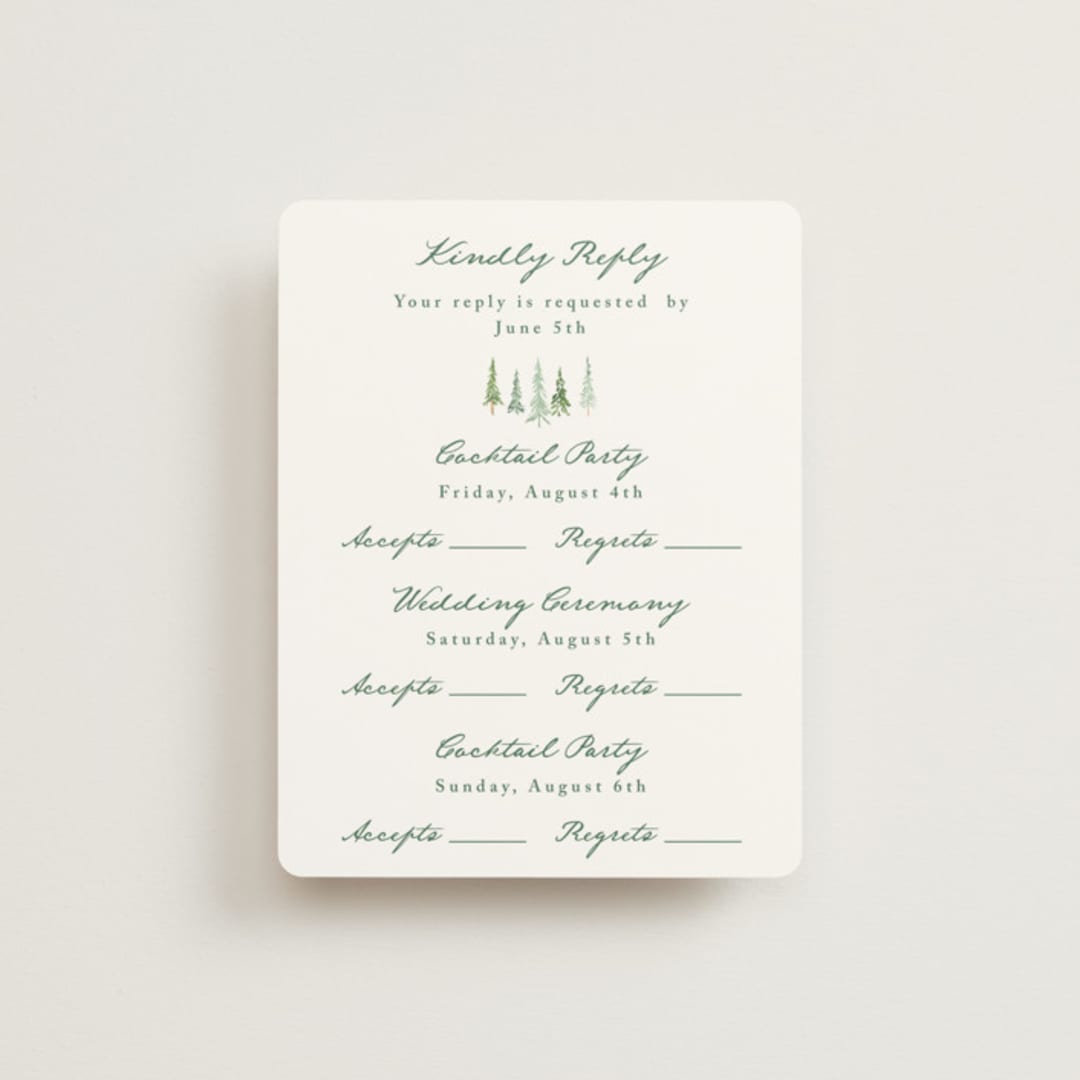 "Plain Air" - Multi-Event RSVP Cards in Meadow by Petra Kern - Front