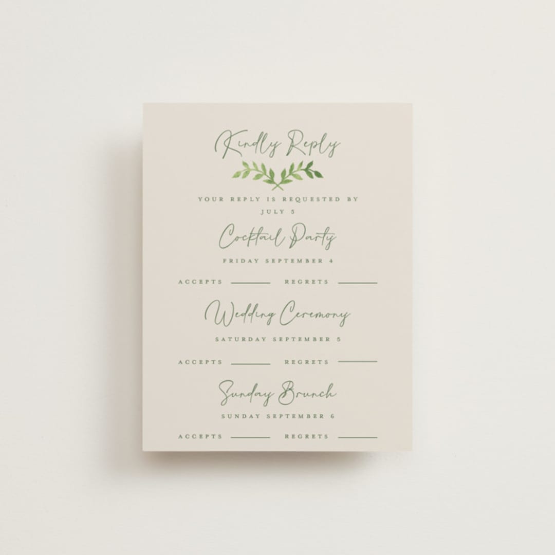 "Miniature Mountainscape" - Multi-Event RSVP Cards in Summer by Petra Kern - Front