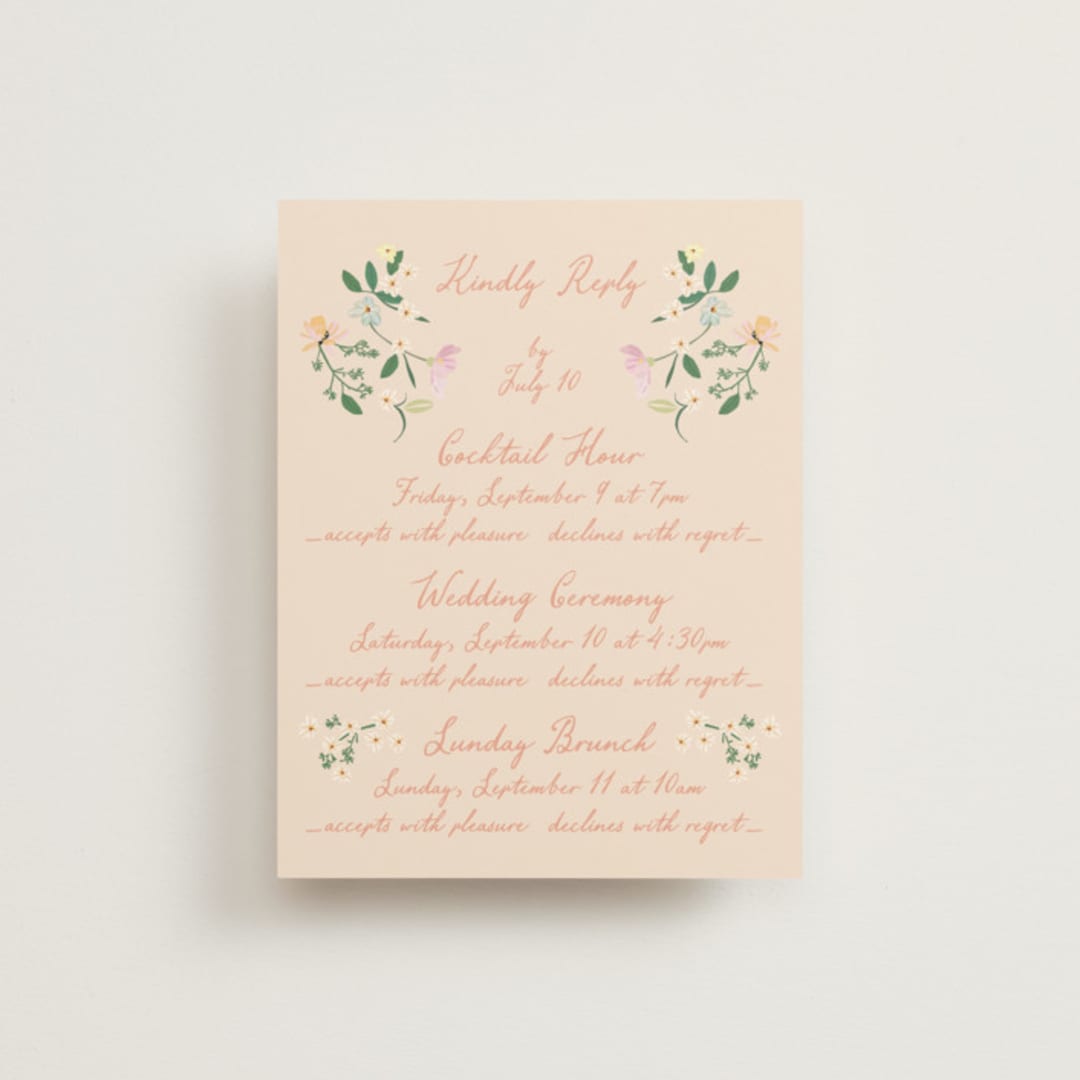 "spring draped garland" - Multi-Event RSVP Cards in Spring by Phrosné Barwood - Front