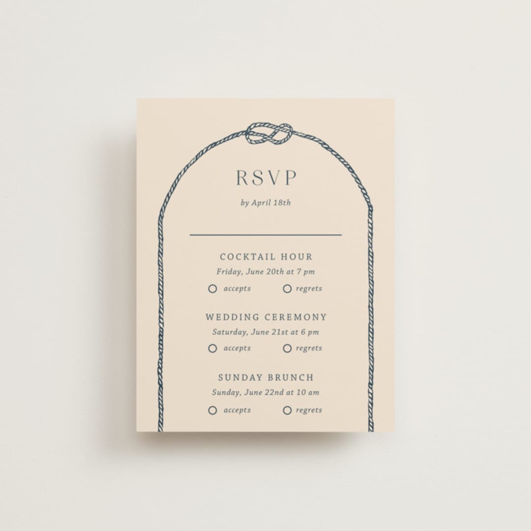 "nautical nuptials" - Multi-Event RSVP Cards in Sea Breeze by Rebecca Durflinger - Front