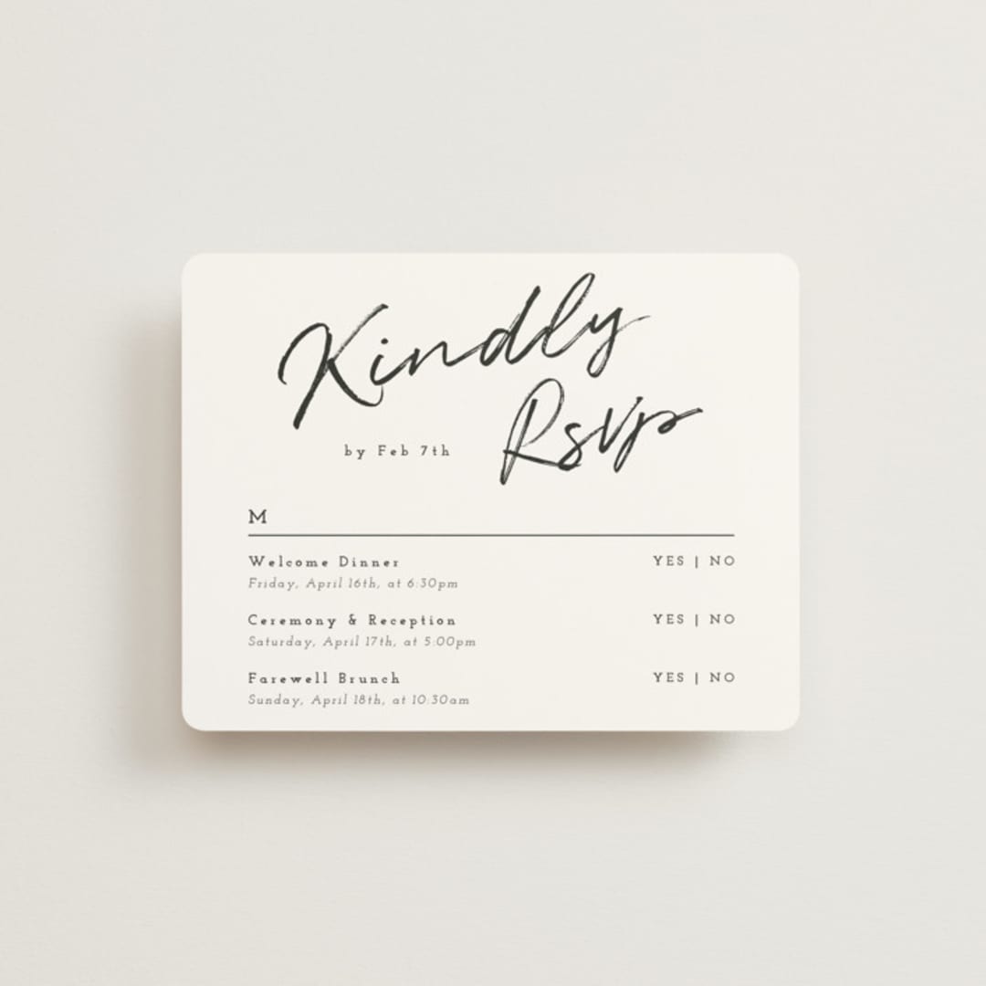 "Photograph Scribble" - Multi-Event RSVP Cards in Cloud by Adelyn T. - Front