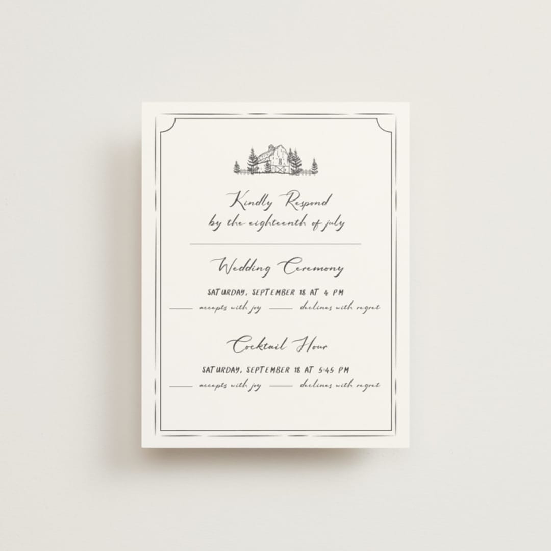 "Southern Soul" - Multi-Event RSVP Cards in Cloudy by Sherley Ferreira - Front