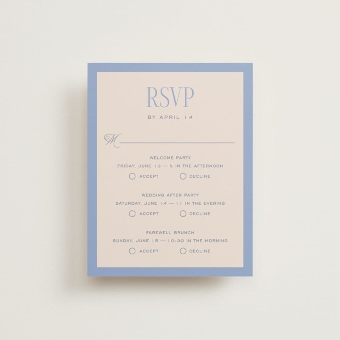 "Threaded" - Multi-Event RSVP Cards in Canopy by Pixel and Hank - Front