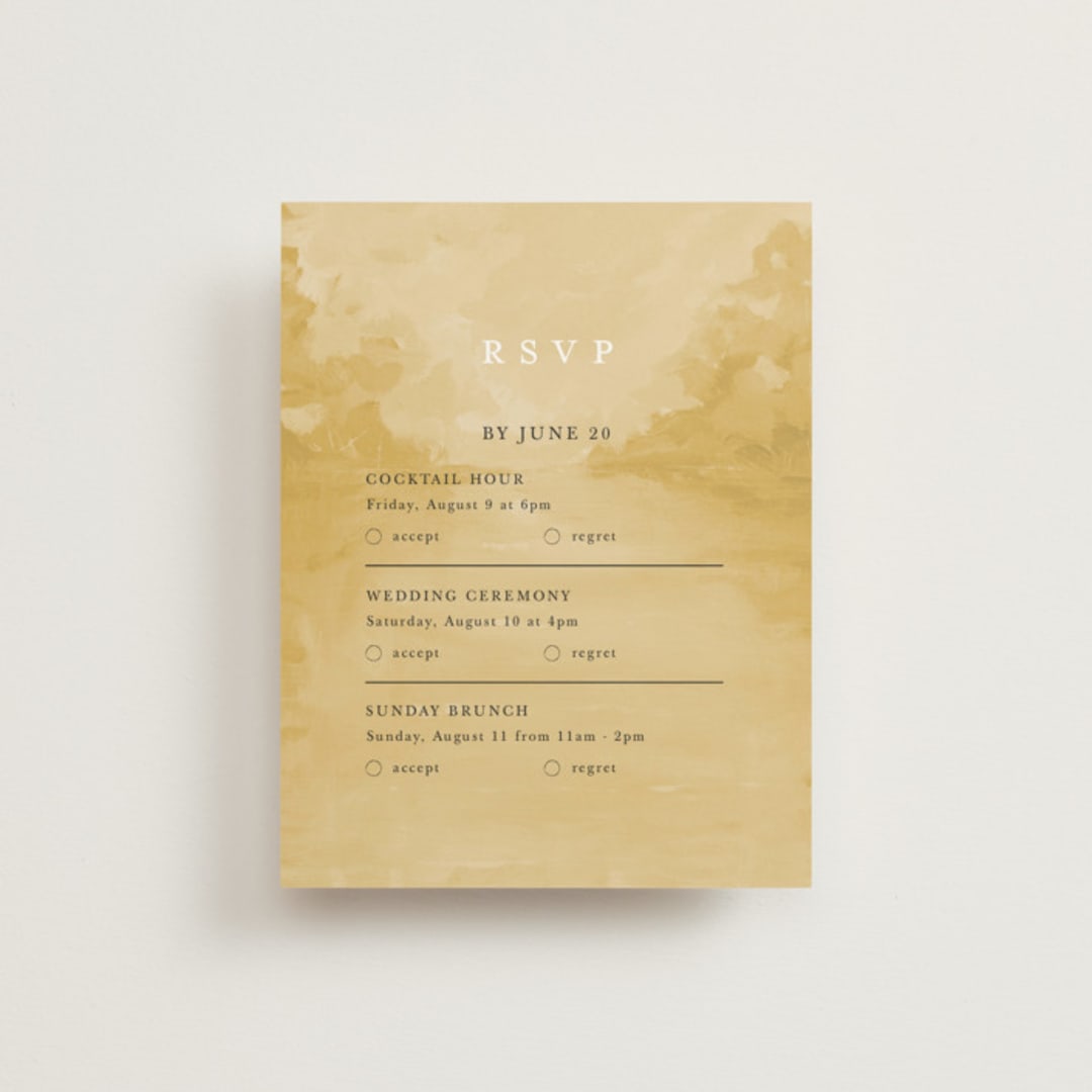 "Silhouette" - Multi-Event RSVP Cards in Sunrise by Lindsay Megahed - Front