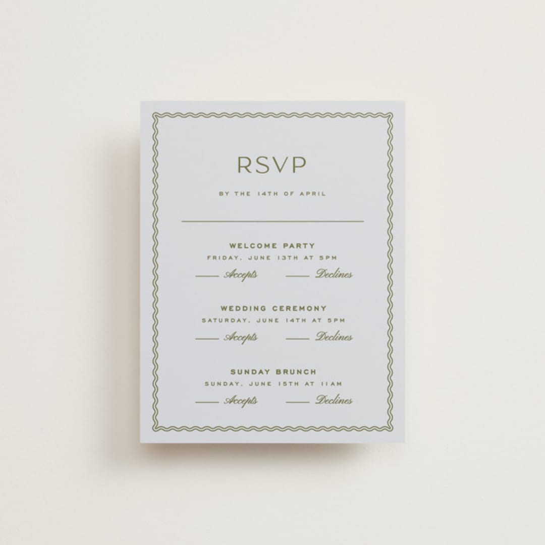 "callum" - Multi-Event RSVP Cards in Lavender by Ellen Schlegelmilch - Front