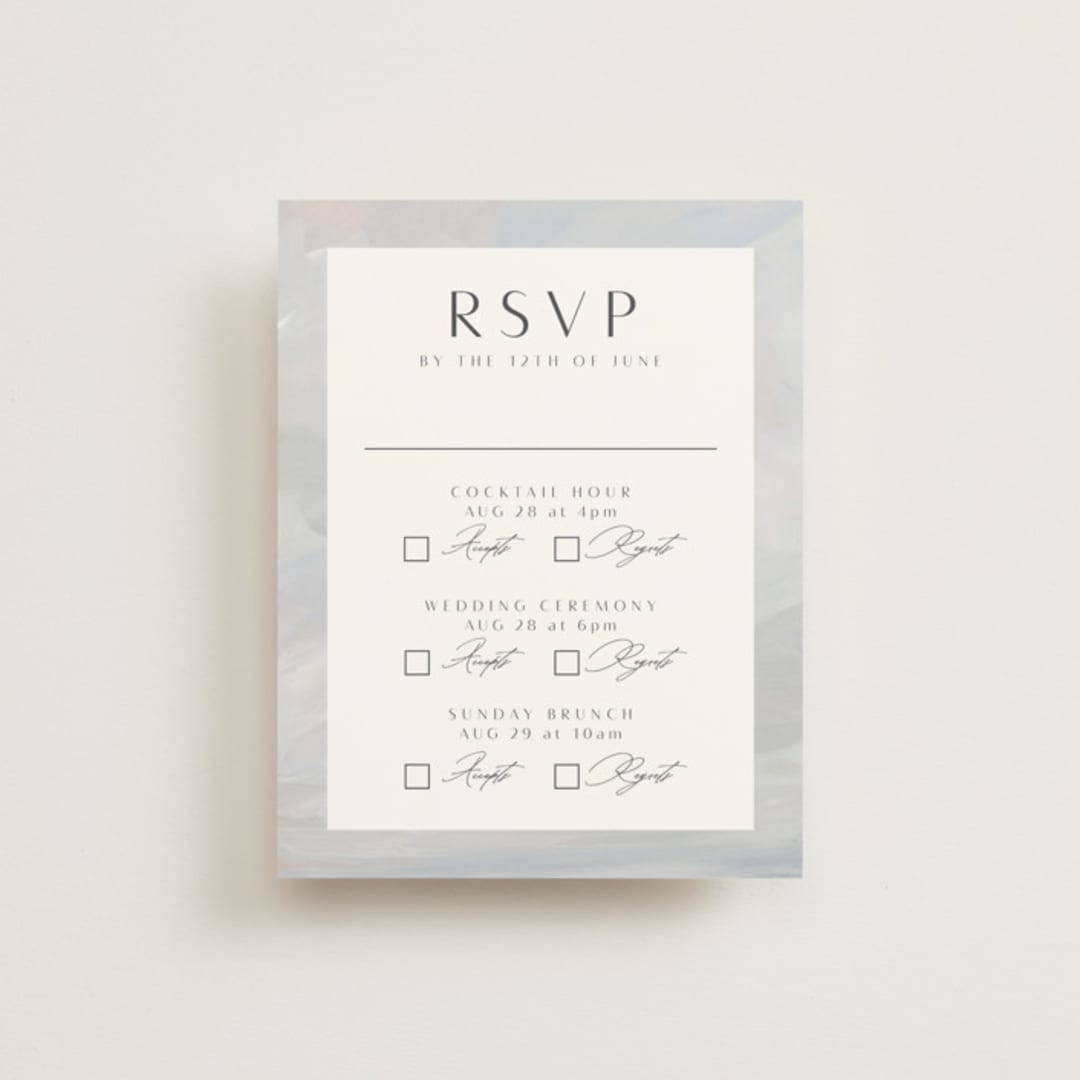 "Calm Water" - Multi-Event RSVP Cards in Sky by Nicole Walsh - Front
