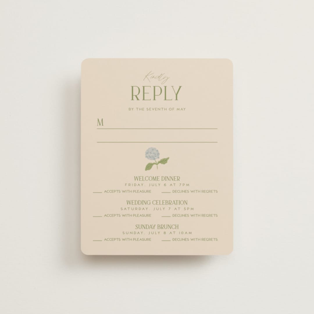 "The Gallery" - Multi-Event RSVP Cards in Summer Citrus by Vera Lim - Front