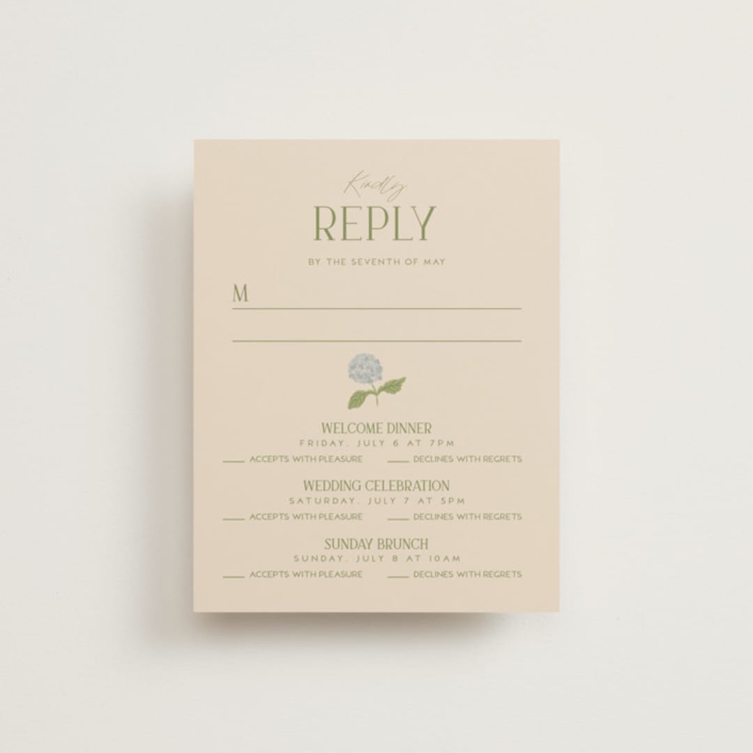 "The Gallery" - Multi-Event RSVP Cards in Summer Citrus by Vera Lim - Front