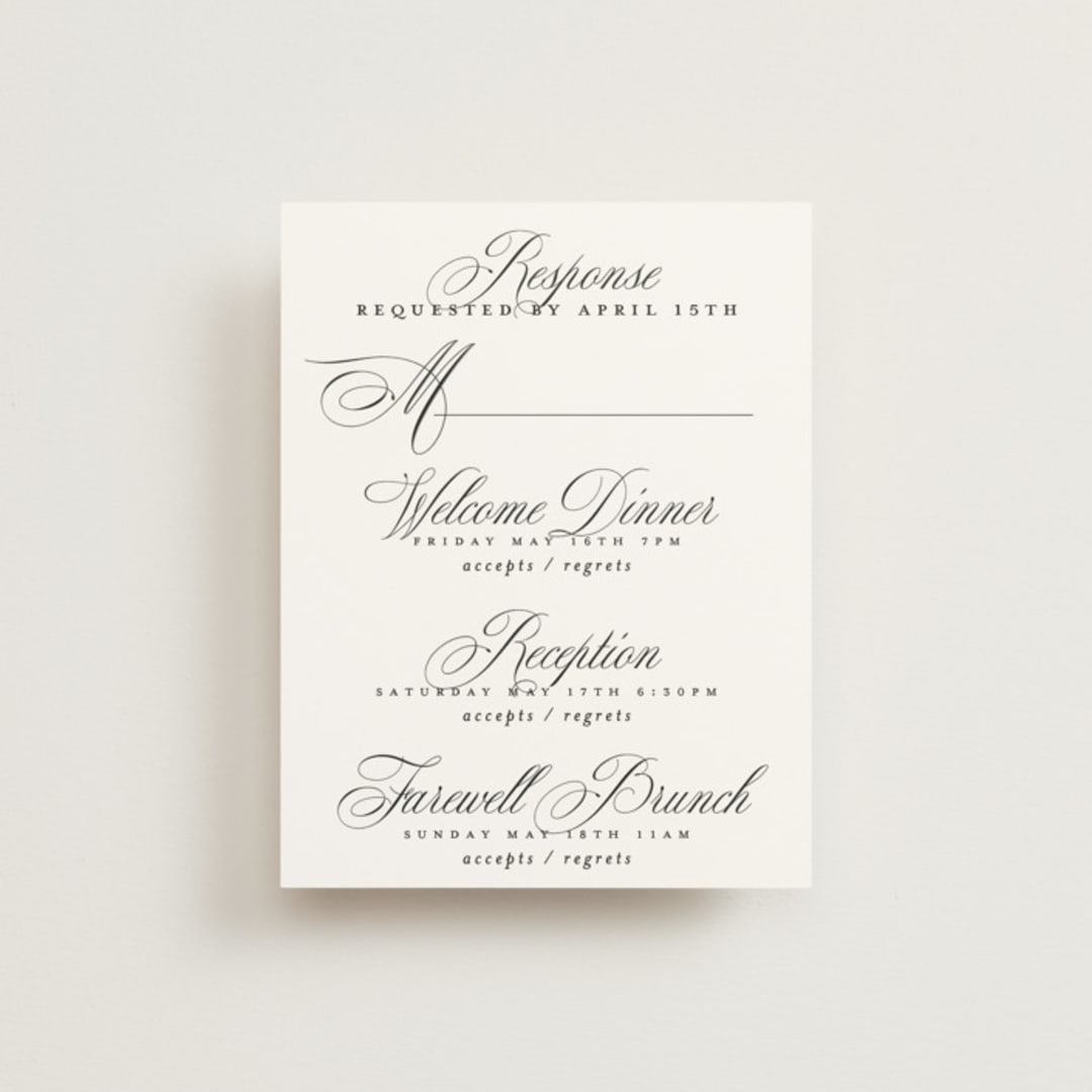 "Sacrament" - Multi-Event RSVP Cards in Cloud by Heather Cairl - Front