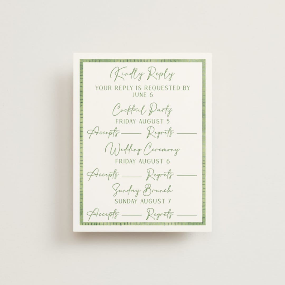 "Tropical Dreams" - Multi-Event RSVP Cards in Jungle by Petra Kern - Front