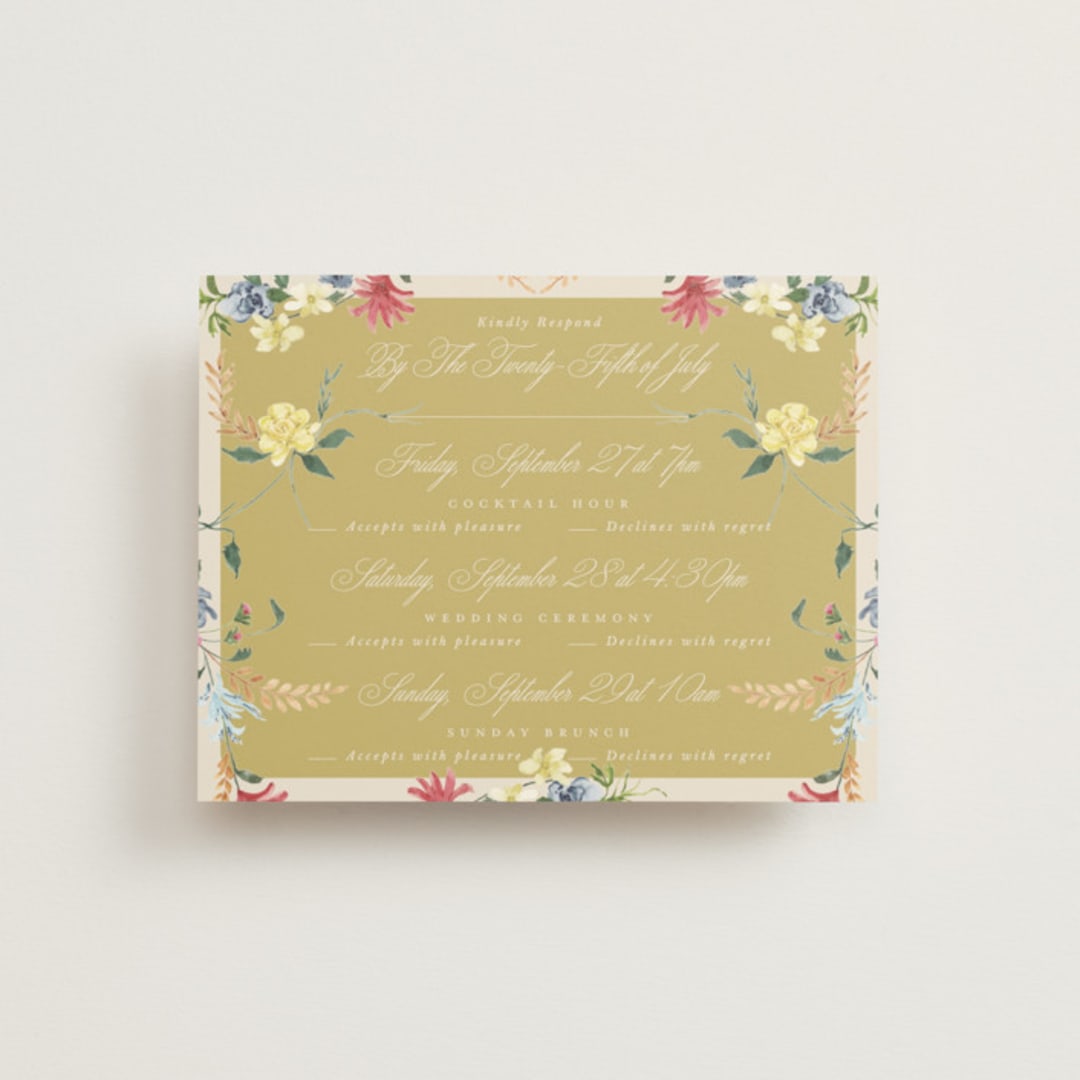 "whimsey floral" - Multi-Event RSVP Cards in English Garden by Phrosné Barwood - Front