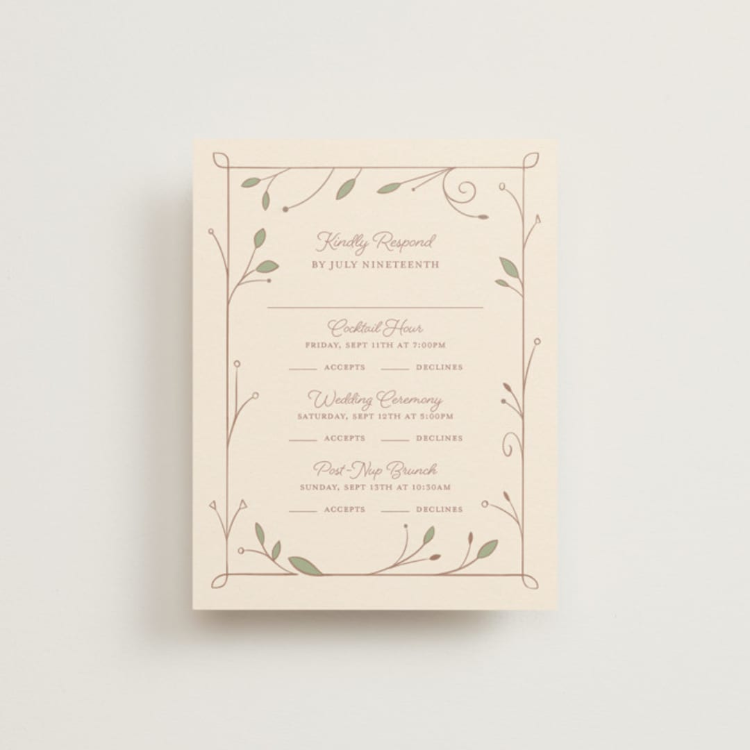 "Disney Storybook" - Multi-Event RSVP Cards in Autumn by Morgan Ramberg - Front