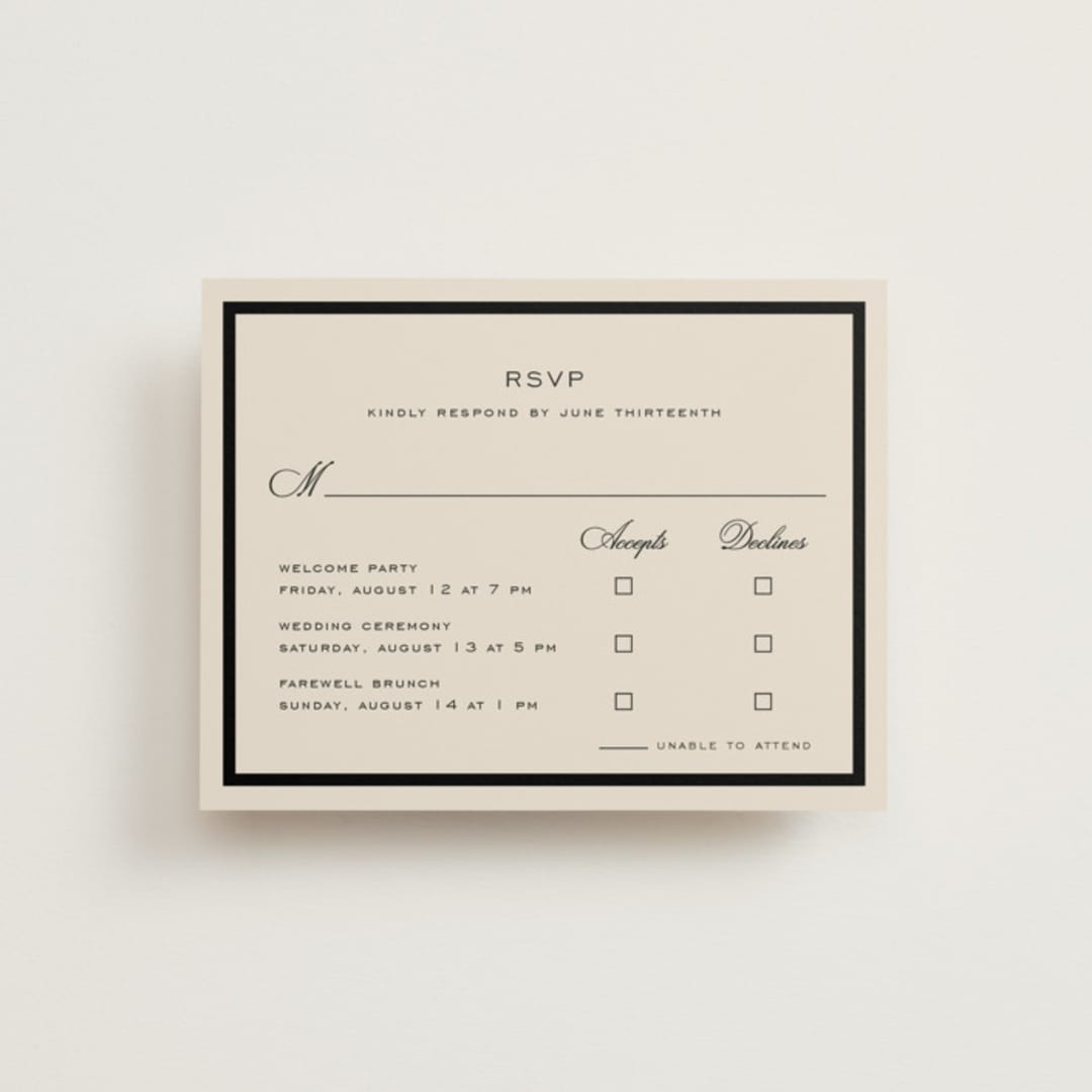 "krytharaki" - Multi-Event RSVP Cards in Raven by chocomocacino - Front