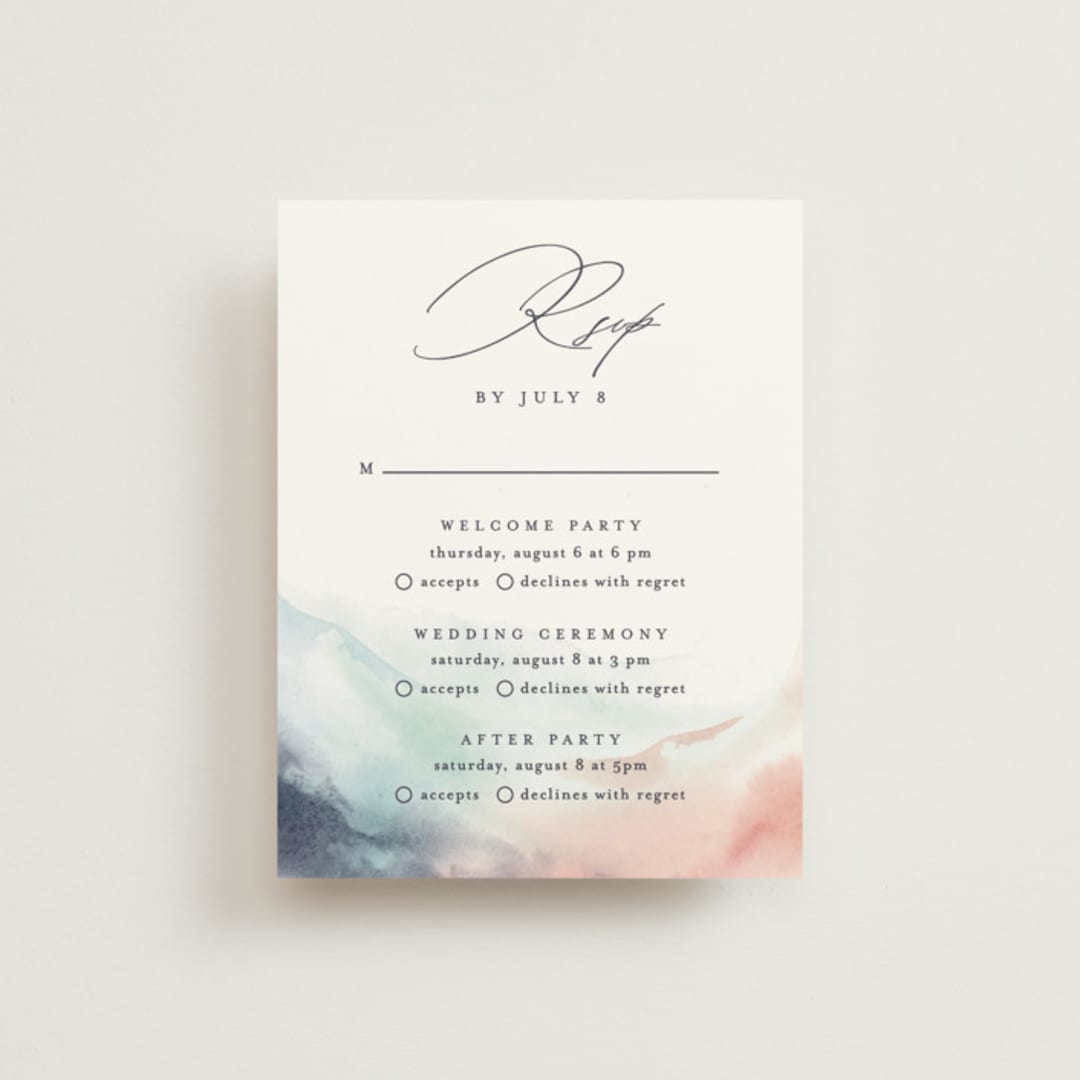 "One Path" - Multi-Event RSVP Cards in Beach by Pixel and Hank - Front