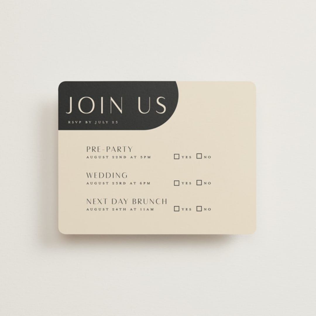 "Entwine" - Multi-Event RSVP Cards in Matchbook by Christie Garcia - Front