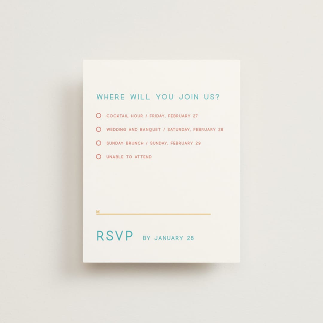 "rainbow 2.0" - Multi-Event RSVP Cards in Light Hearted by Deborah Chou - Front