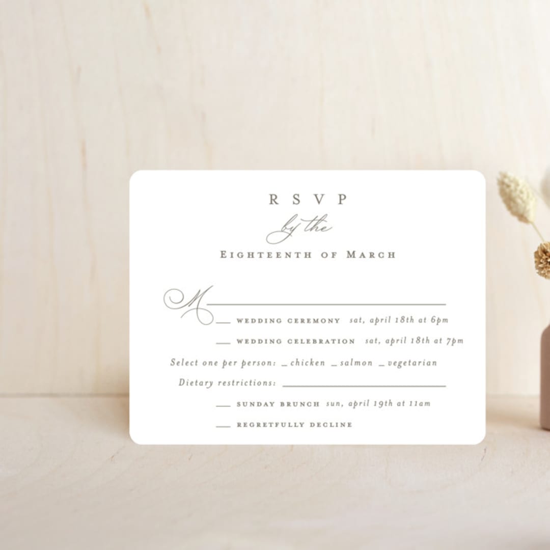 "Overlapping" - Multi-Event RSVP Cards in Cotton by Amy Kross - Front