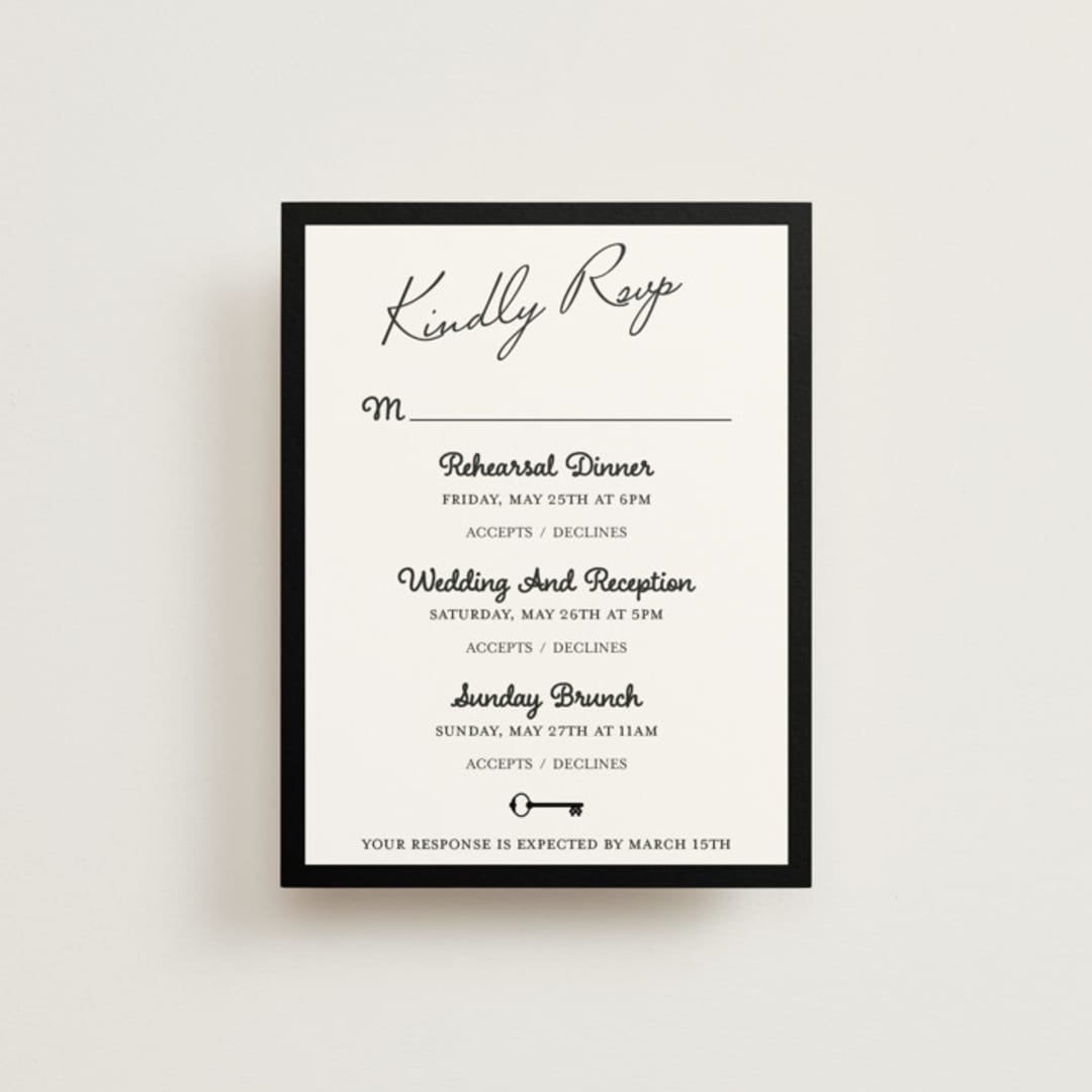 "Hotel" - Multi-Event RSVP Cards in Ivory by Studio Suku - Front