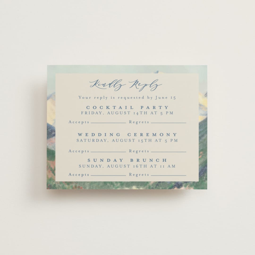 "The Valley" - Multi-Event RSVP Cards in Summer by Petra Kern - Front