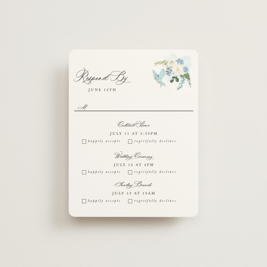 "Disney's Cinderella Fairytale" - Multi-Event RSVP Cards in Bluebell by Susan Moyal - Front