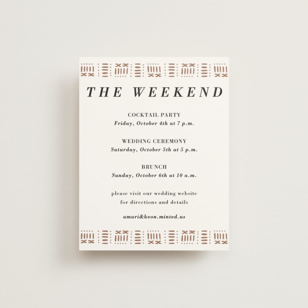 "Amari" - Multi-Event RSVP Cards in Ivory by Oma N. Ramkhelawan - Front