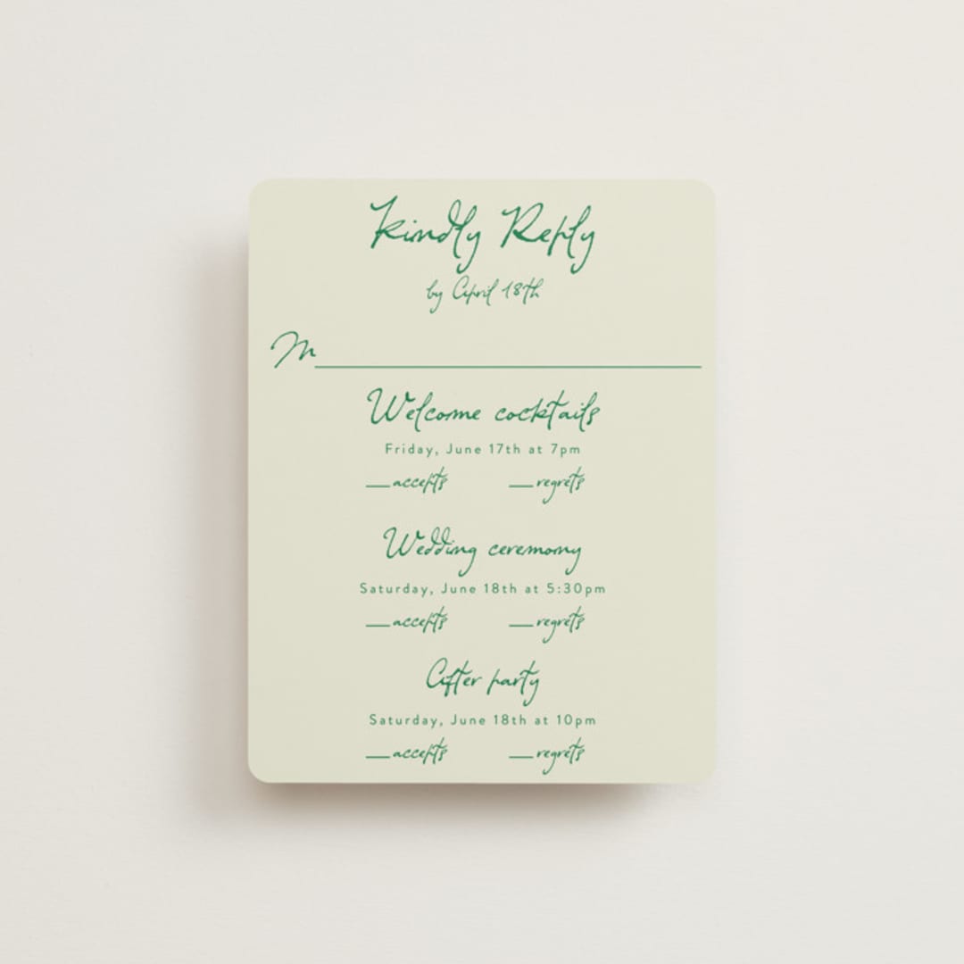 "tablescape drawing" - Multi-Event RSVP Cards in Garden by Cass Loh - Front