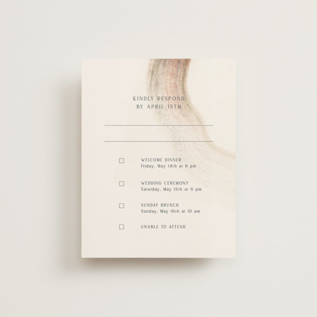 "gentleness" - Multi-Event RSVP Cards in Sand by Sumak Studio - Front
