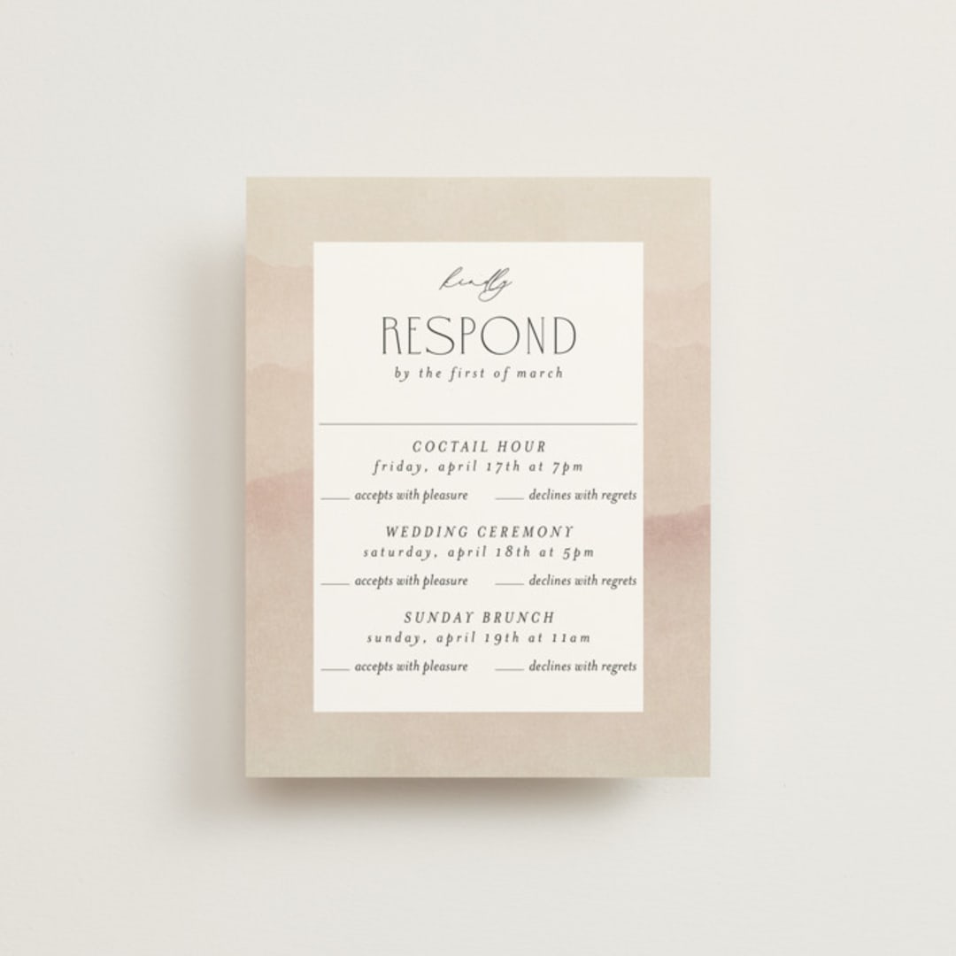 "desert dream" - Multi-Event RSVP Cards in Sand by Maja Cunningham - Front