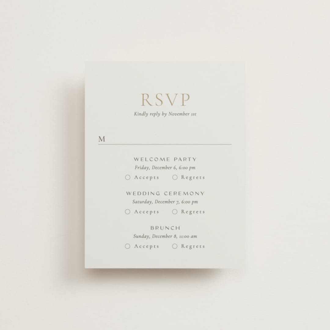 "winter's edge" - Multi-Event RSVP Cards in Alpine by Eric Clegg - Front