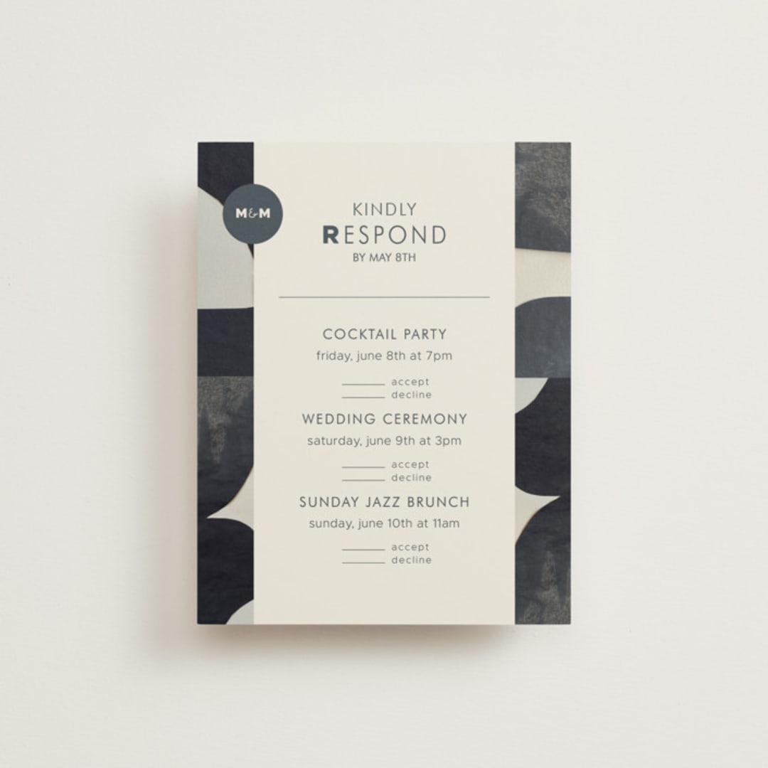 "Modern Marriage" - Multi-Event RSVP Cards in Cream by cyrille gulassa - Front