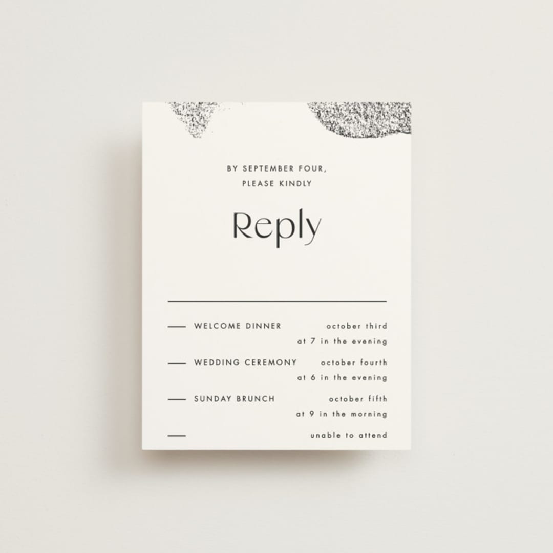 "Forever" - Multi-Event RSVP Cards in Ink by Blustery August - Front