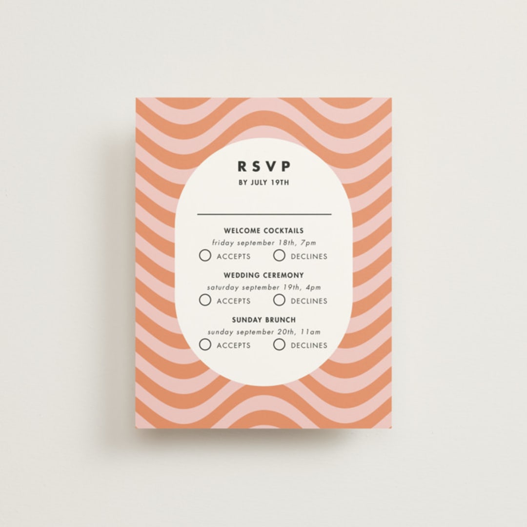 "Bubblegum" - Multi-Event RSVP Cards in Candy by Catherine Culvenor - Front