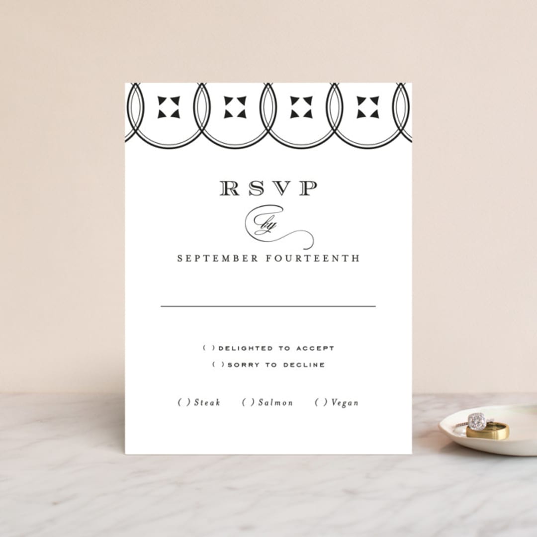"Diantha" - RSVP Cards in Ink by Kimberly Morgan - Front